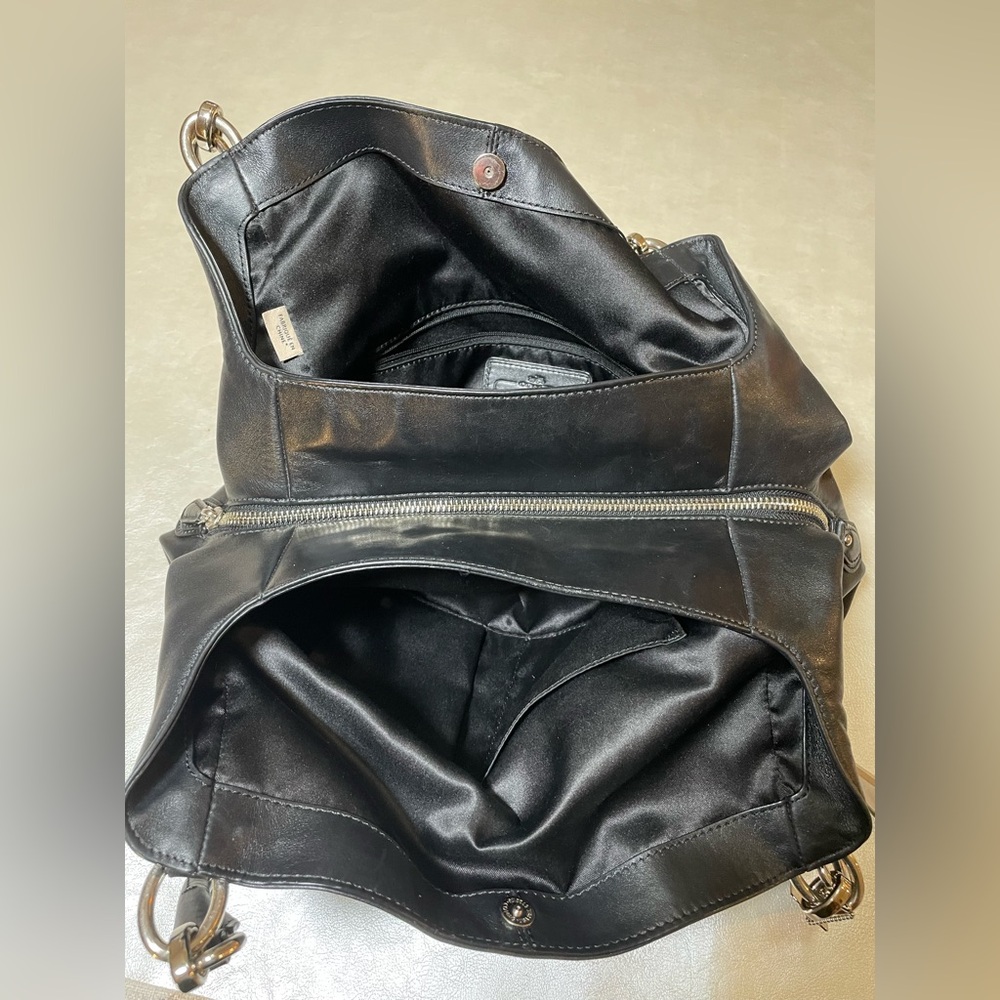 ‼️SPRING SALE Coach Colette Black Leather Large Hobo Shoulder Bag- Rare EUC - Picture 14 of 17